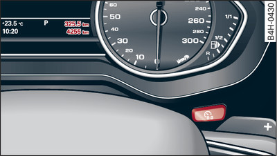 Instrument cluster: Mileage recorder and reset button